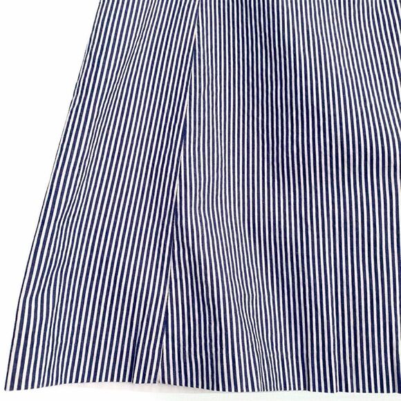 Talbots 4P Seersucker Blue White A Line Skirt - Picture 4 of 6